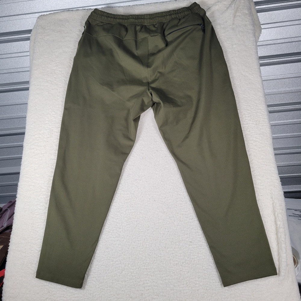 Old Navy Jogger Pants Mens 36 Olive Green Tapered Zipper Pockets Athleisure‎ - Picture 9 of 13